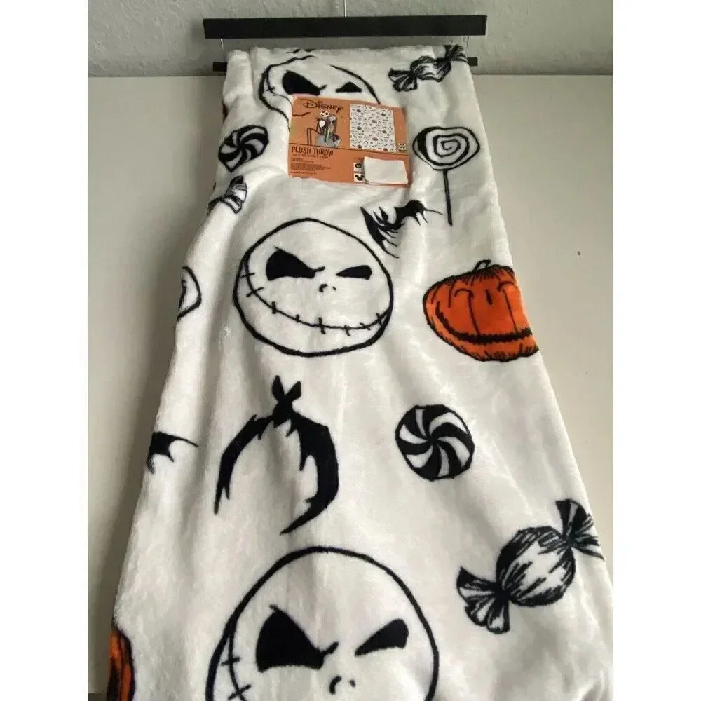 Nightmare Before Christmas Plush Throw Blanket 50X70” Jack Skellington Pumpkin‎